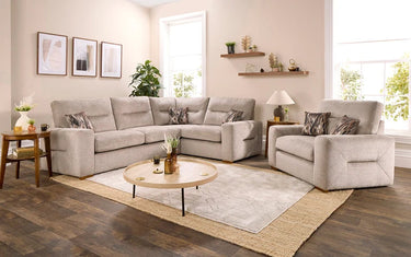 Leather Sofa Set in a Bright Modern Living Room Decor