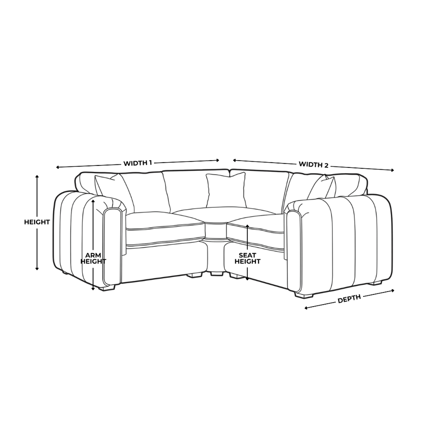 Dimension diagram for Roxy Night - 1.5 Corner 1.5