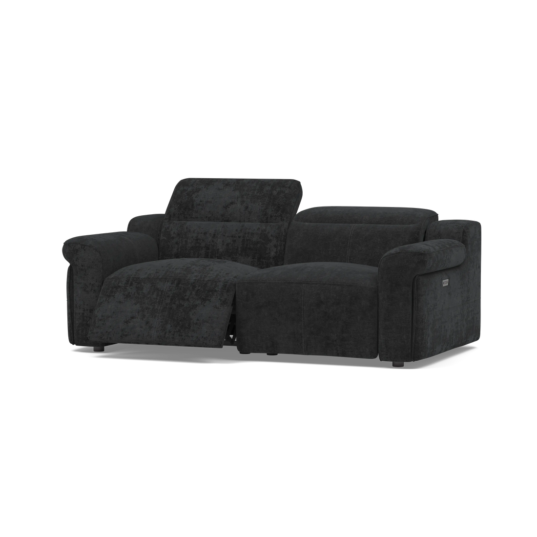 Empire 3 Seater Fabric Sofa w/ Power Recliner & Power Headrests