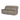 Melina 3 seater taupe top grain leather recliner sofa with padded armrests and cushioned backrest on a white background
