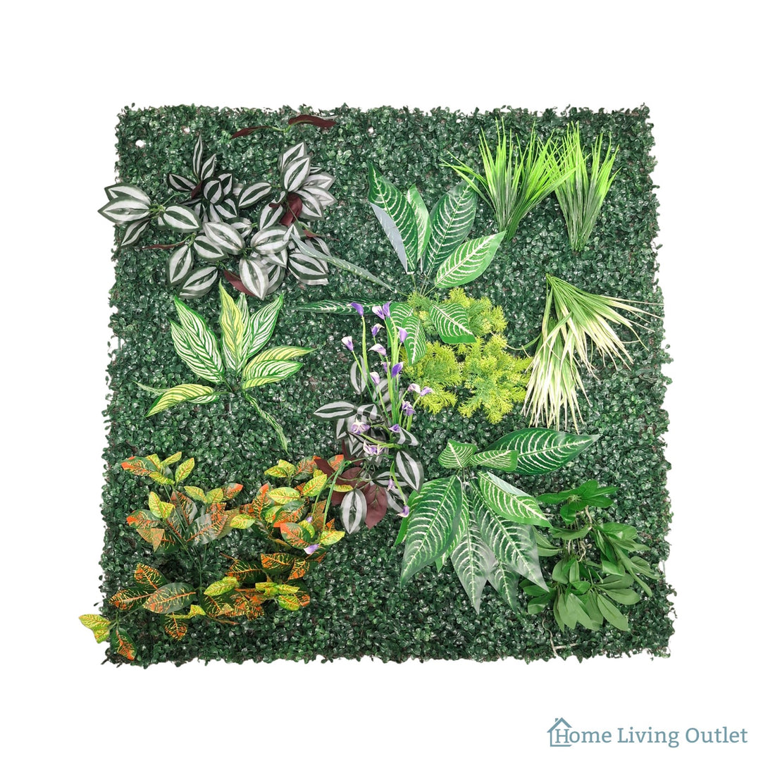 Artificial Green Grass Wall Tiles – Wild Orchid / 1m x 1m (2 pack)