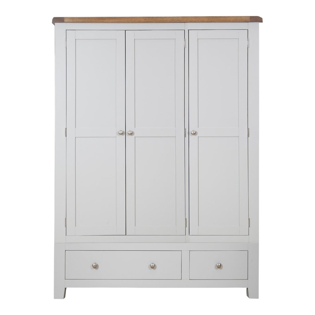 Ashby French Grey 3 Door 2 Drawer Wardrobe