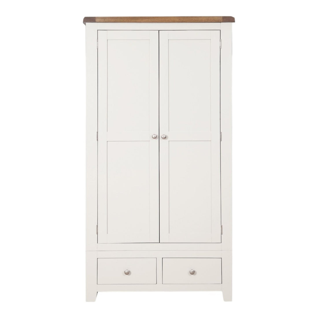 Ashby White 2 Door 2 Drawer Wardrobe