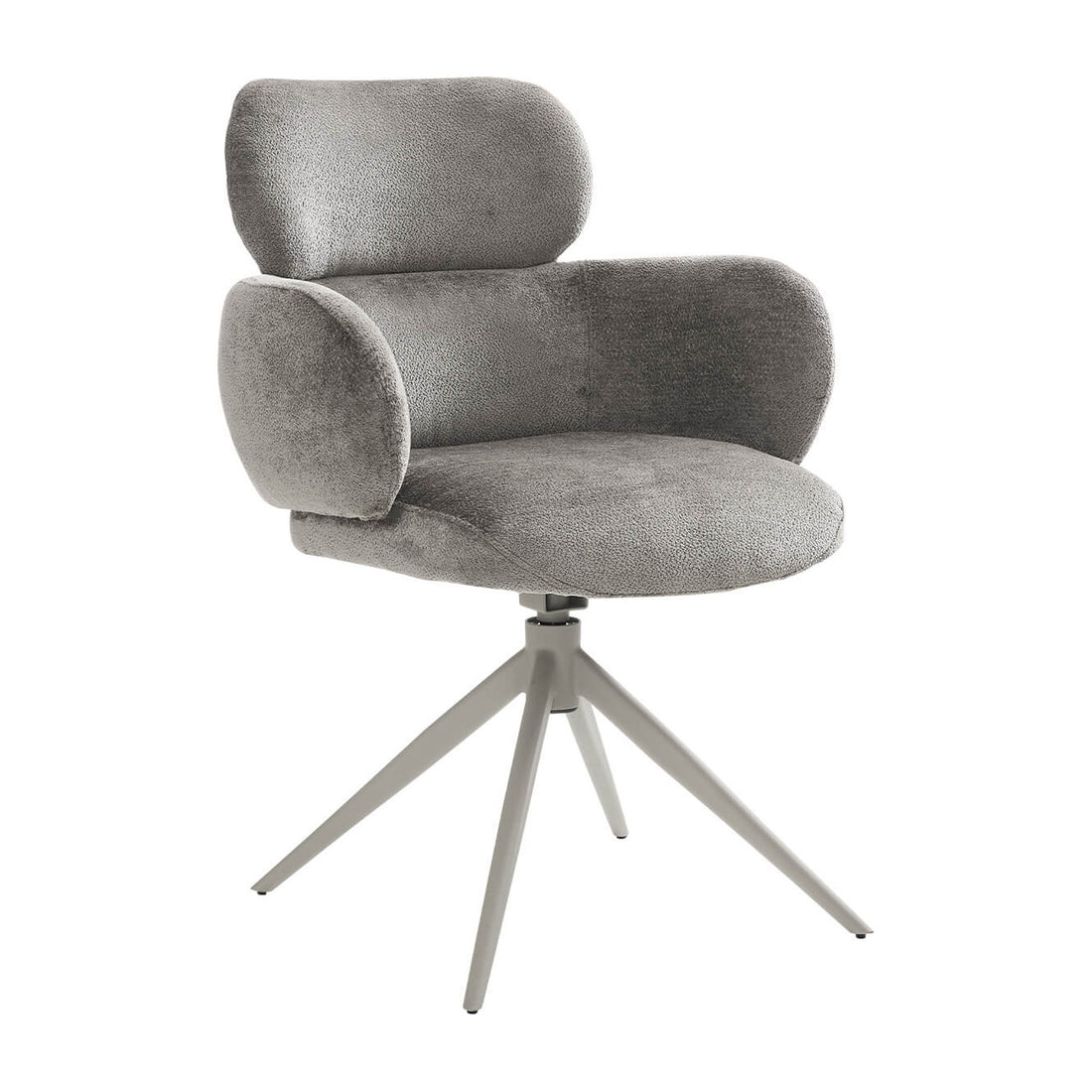 Aurelia Swivel Dining Chair - Mocha – angled view