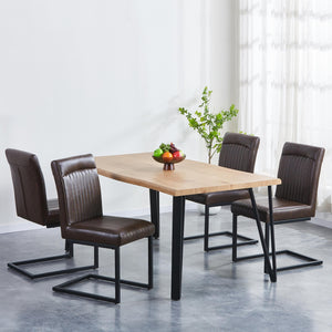 Table & 4 Lowen Brown Chairs
