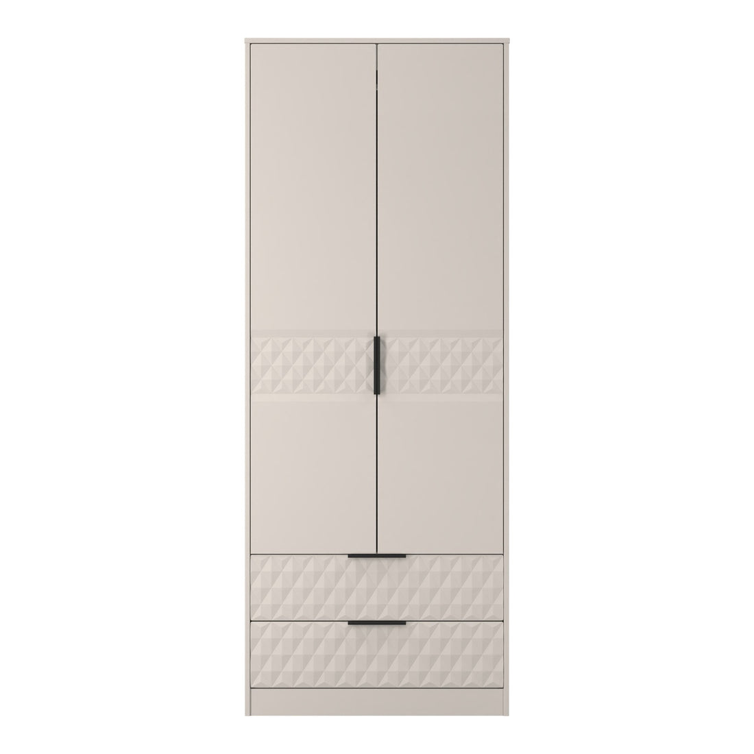 Harlequin 2 Door 2 Drawer Wardrobe in Kashmir Matt, front view