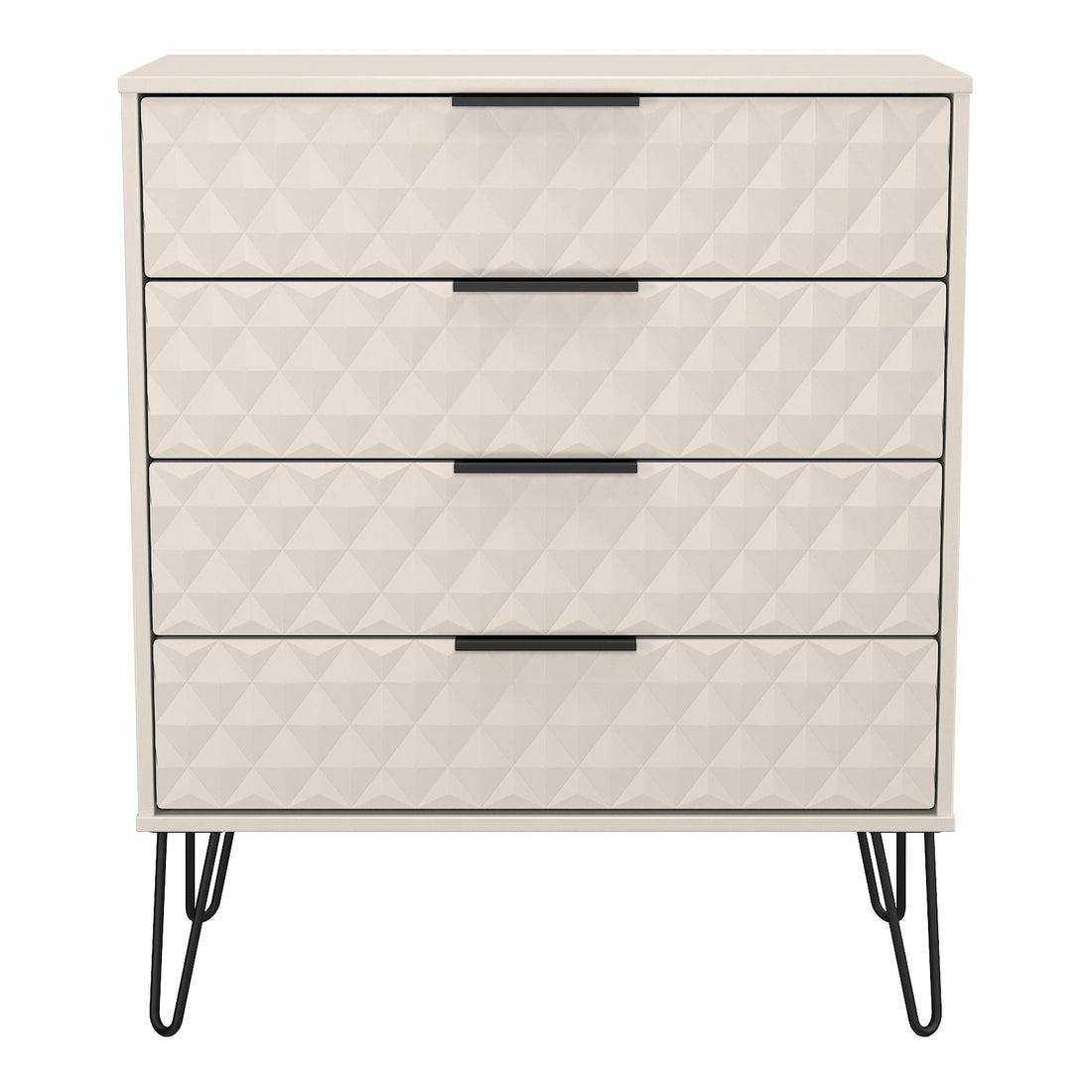 Harlequin 4 Drawer Wide Chest of Drawers in Kashmir Matt, front view