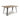 Curved Edge Dining Table Black Legs Discount Brown 1.6m Size