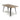 Curved Edge Dining Table Black Legs Discount Brown 1.6m Size