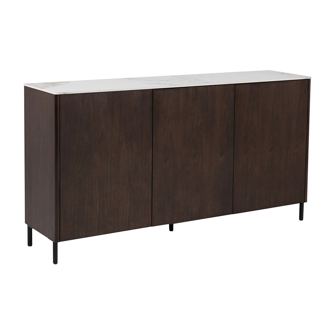 Marcello Sintered Stone Sideboard - Walnut – angled view