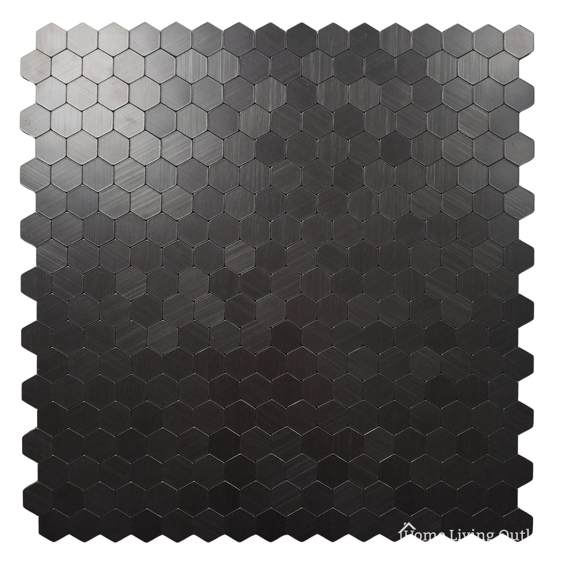 Self Adhesive 3D Mosaic Wall Tiles - Mini Hexagon - 30cm x 30cm (10 Pack) – Black