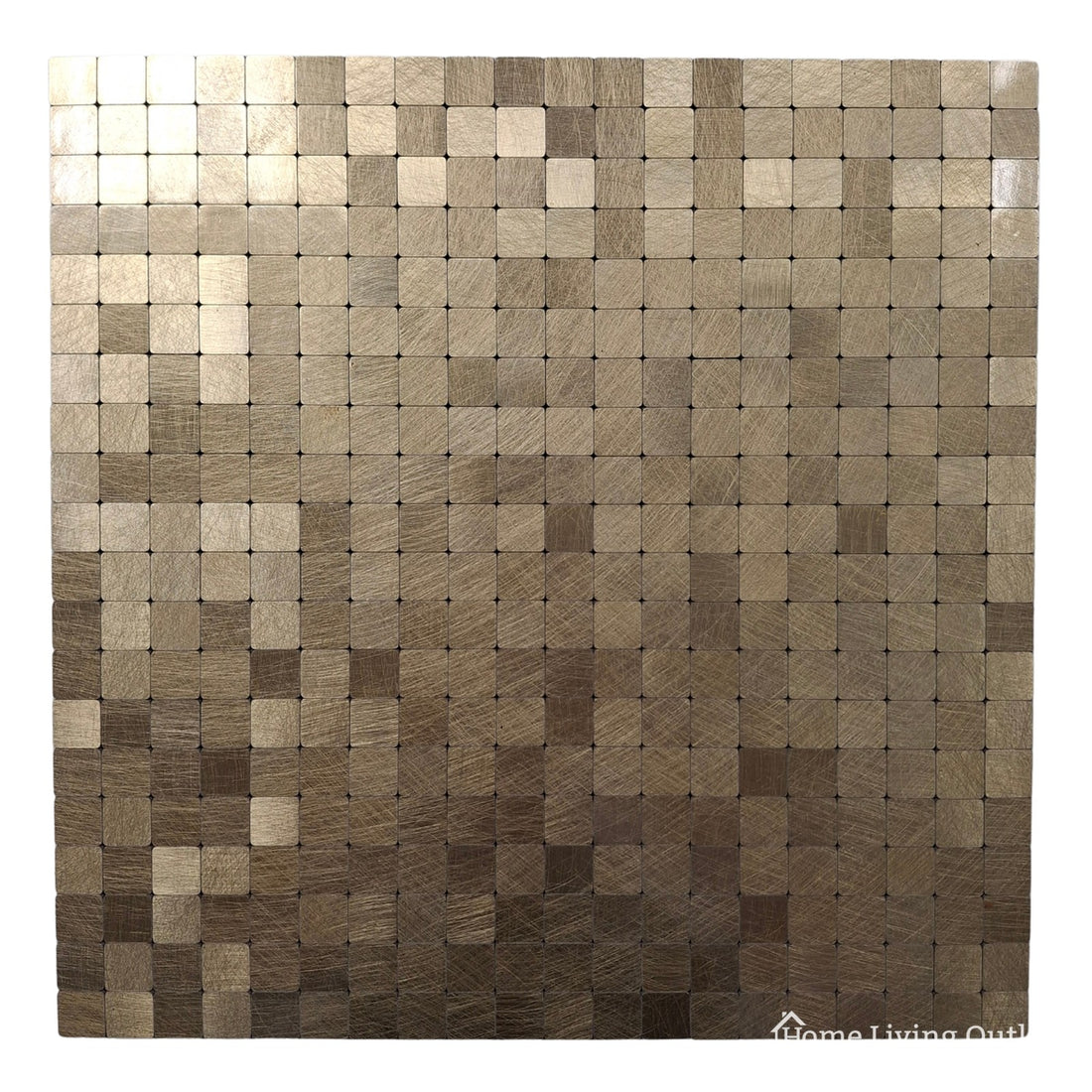 Self Adhesive 3D Mosaic Wall Tiles - Square - 30cm x 30cm (10 Pack) – Gold