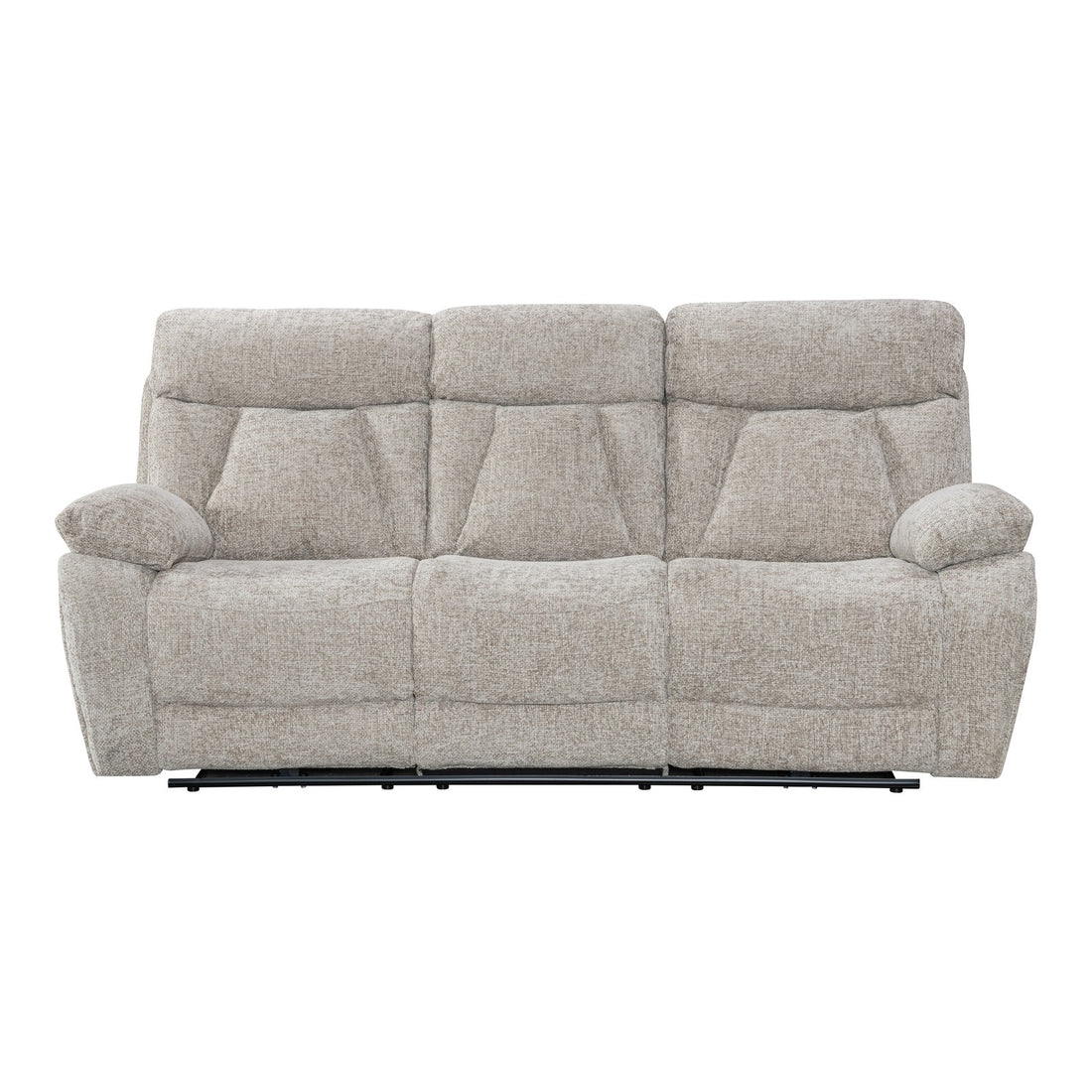 Verona 3 Seater Fabric Power Recliner Sofa in Biscuit
