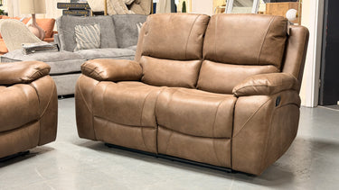 Isobelle 3 & 2 Seater Manual Recliner Brown Sofa Set - Clearance