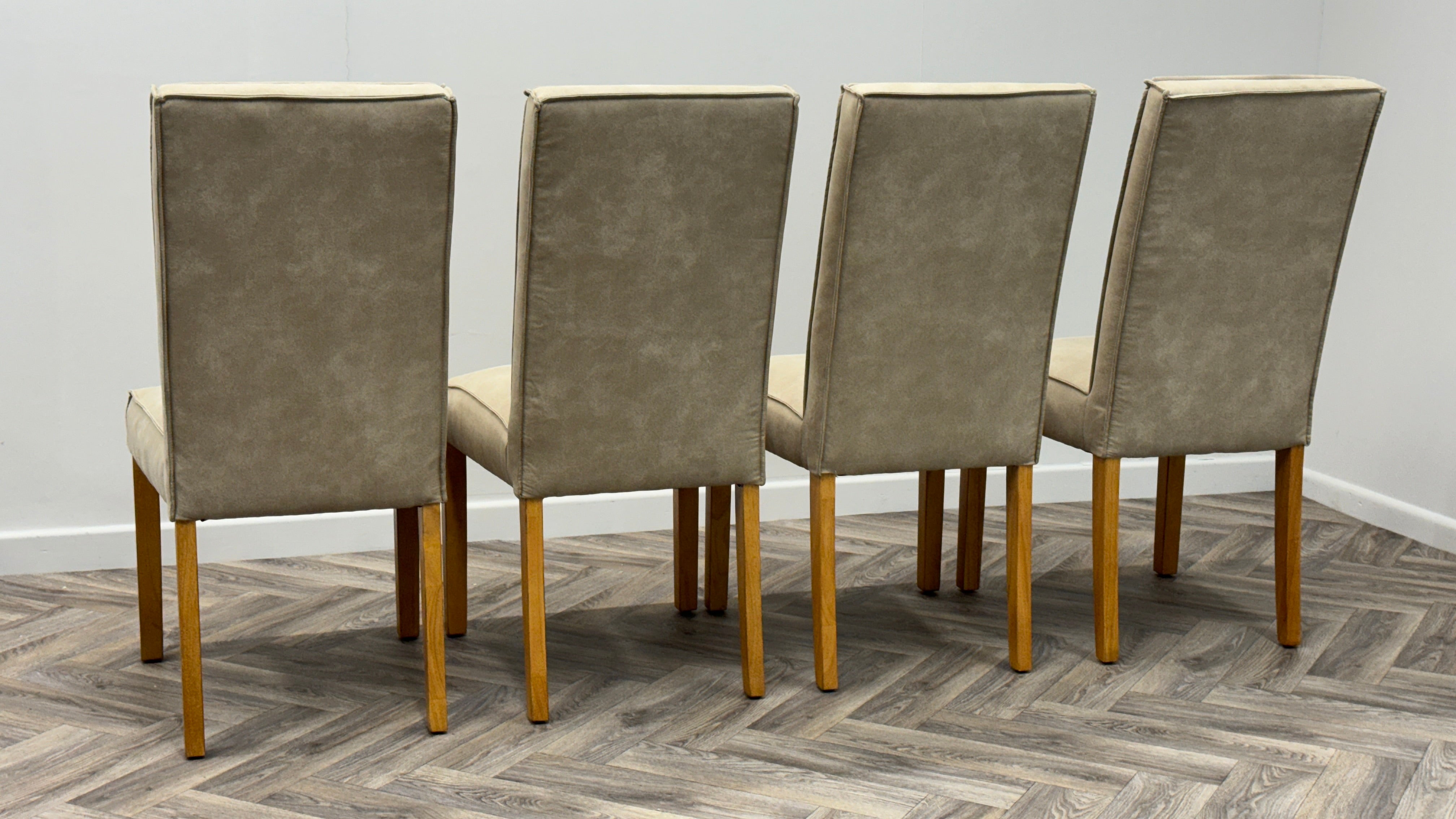 Faux Suede Dining Chairs x4