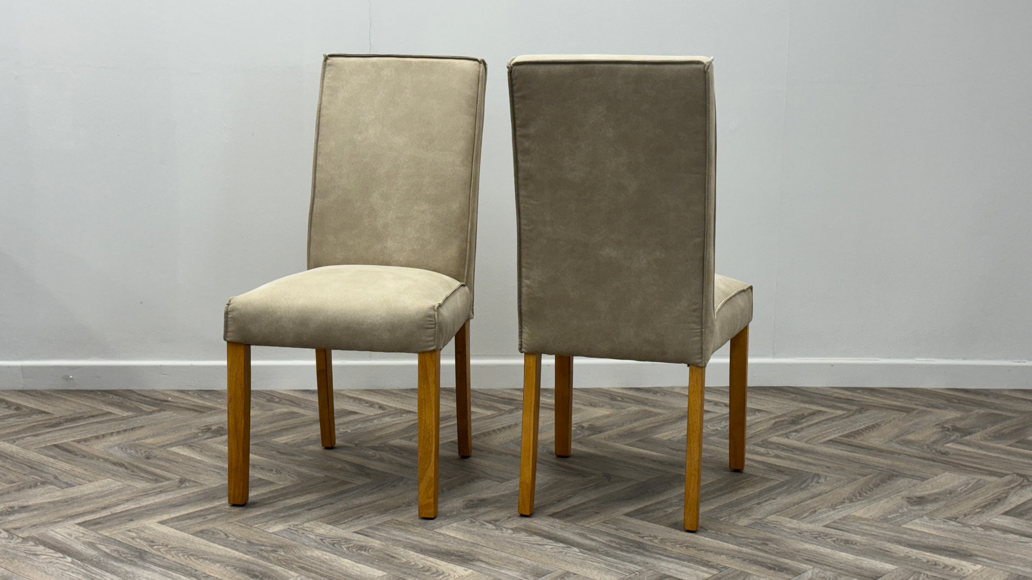 California Faux Suede Dining Chairs x4