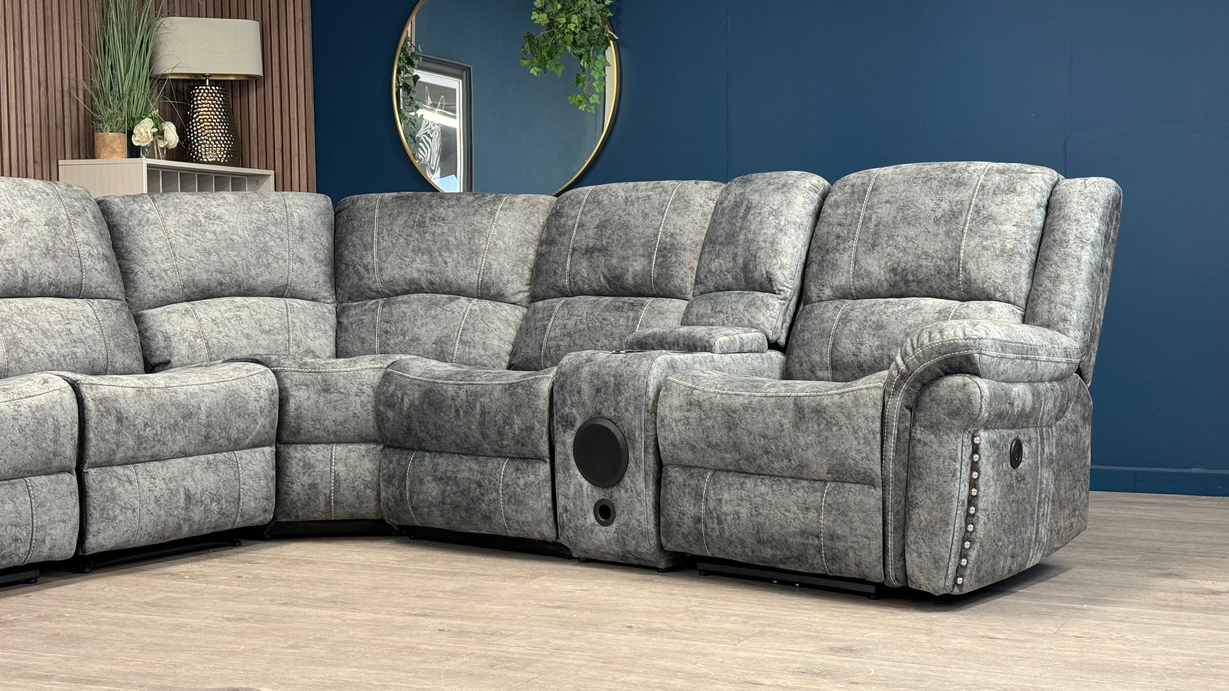 Infinity Modular Power Recliner & Console Corner Fabric Sofa