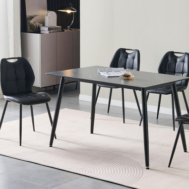 Alarna Dining Chair Black PU