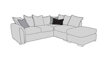 Utopia Corner Sofa Right Hand Chaise Footstool