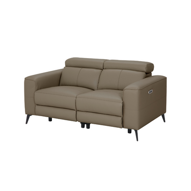 Lazio 2 Seater Leather Sofa Power Recliner & Headrest