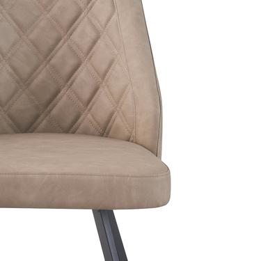 Juniper Leather Effect Taupe Dining Chair