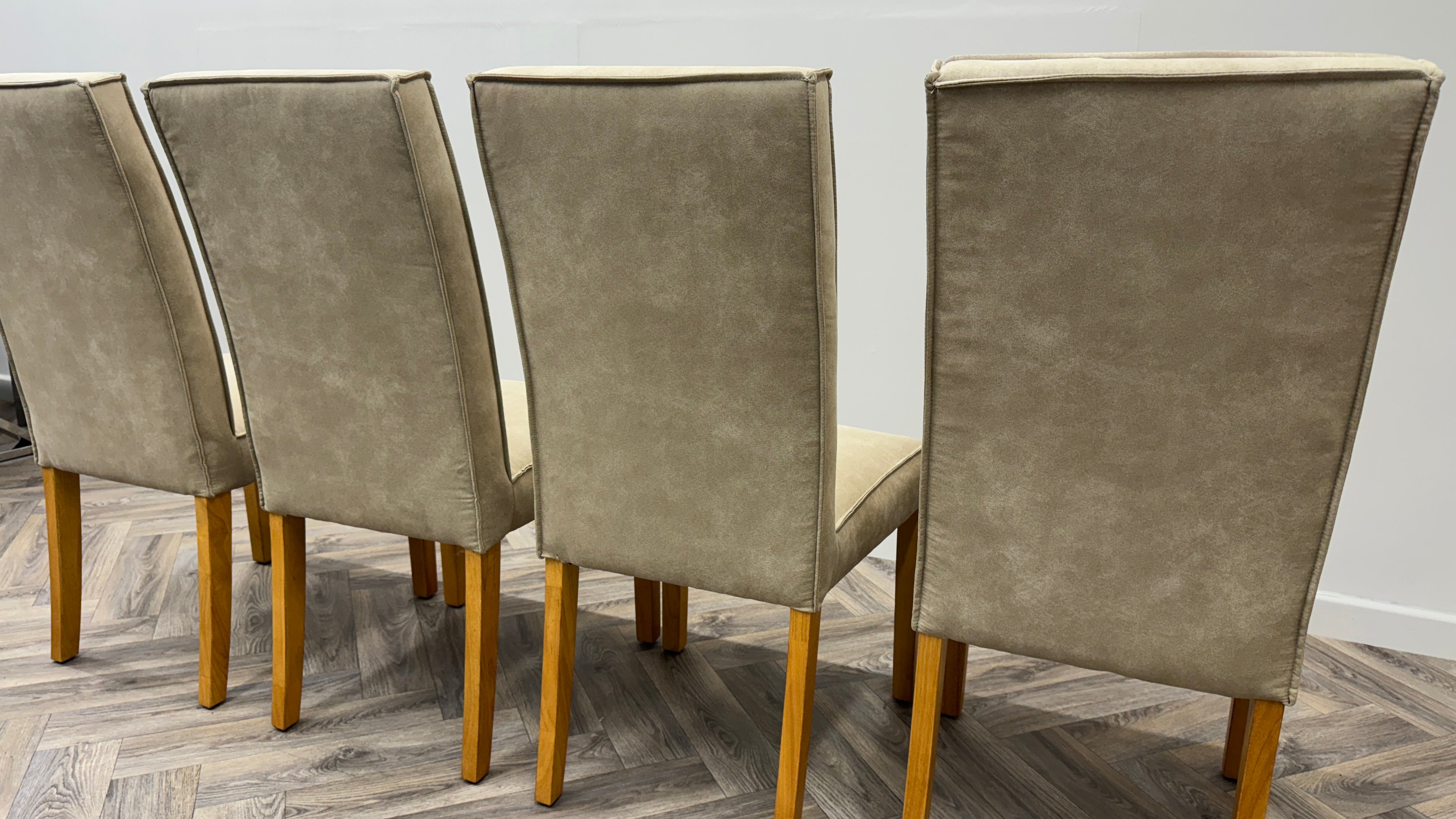 Faux Suede Dining Chairs x4