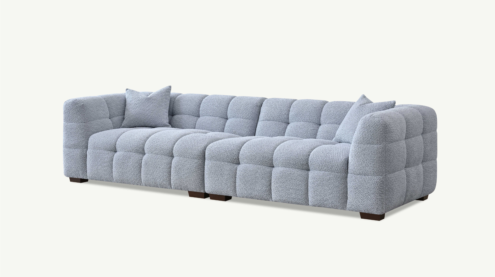 Harlem 4 Seater Sofa in Pearl Boucle Fabric