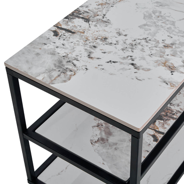 Monaco TV Unit 160cm - White Sintered Stone