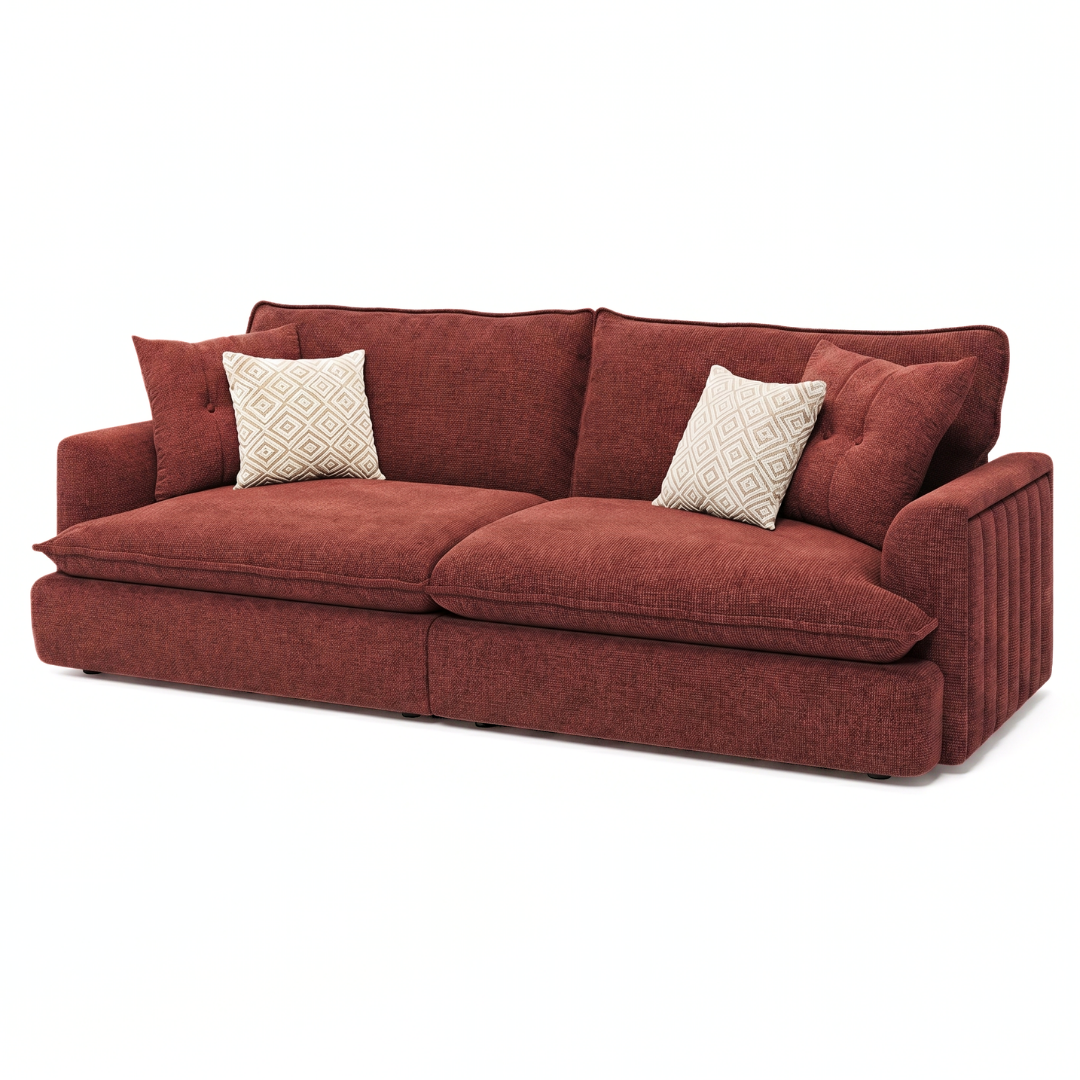 Edgerton 4 Seater Split Fabric Sofa
