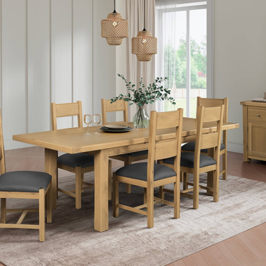 Denley Wooden Extending Dining Table 140/180cm - Oak
