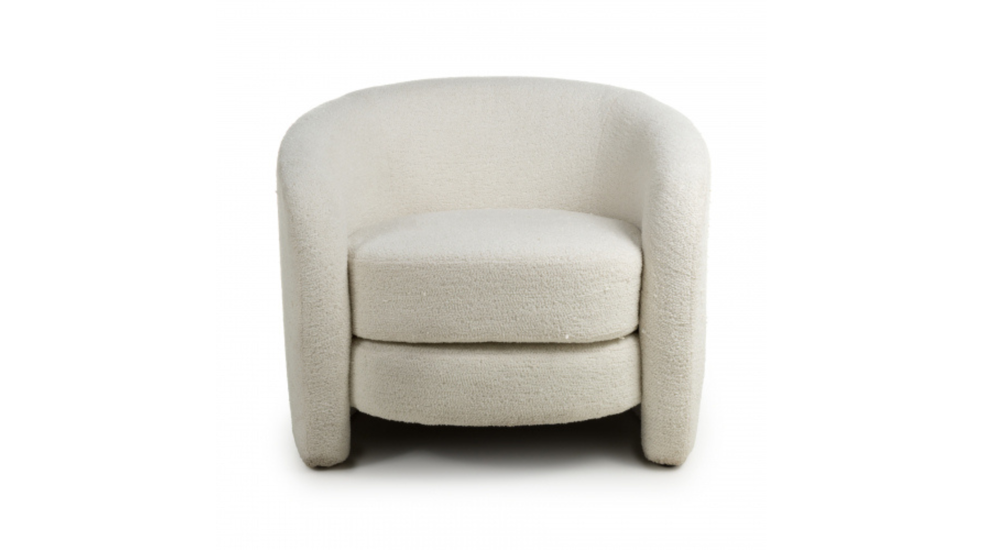 Home Living Outlet  Petrina Boucle Vanilla White Tub Chair