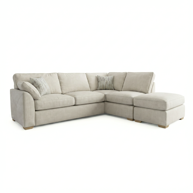 Molly 2 Corner 1 Open Ended Footstool Fabric Sofa