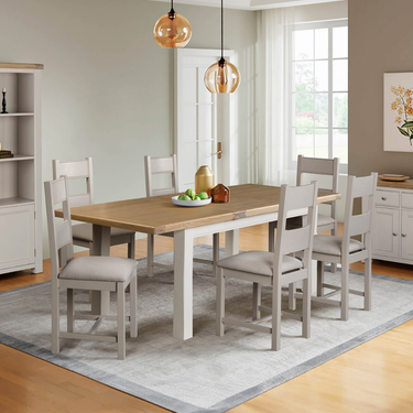 Henley Wooden Extending Dining Table 140/180cm -Taupe