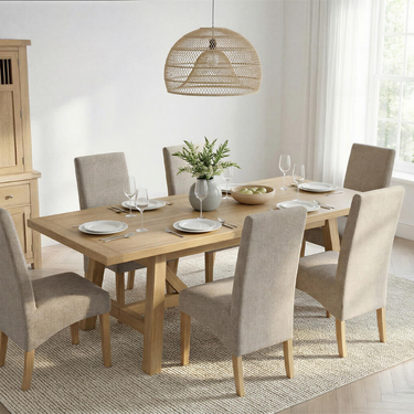 Denley Refectory Wooden Dining Table 190 -235cm Extending