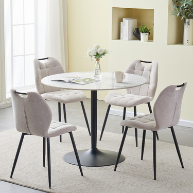 Alarna Dining Chair Beige Fabric