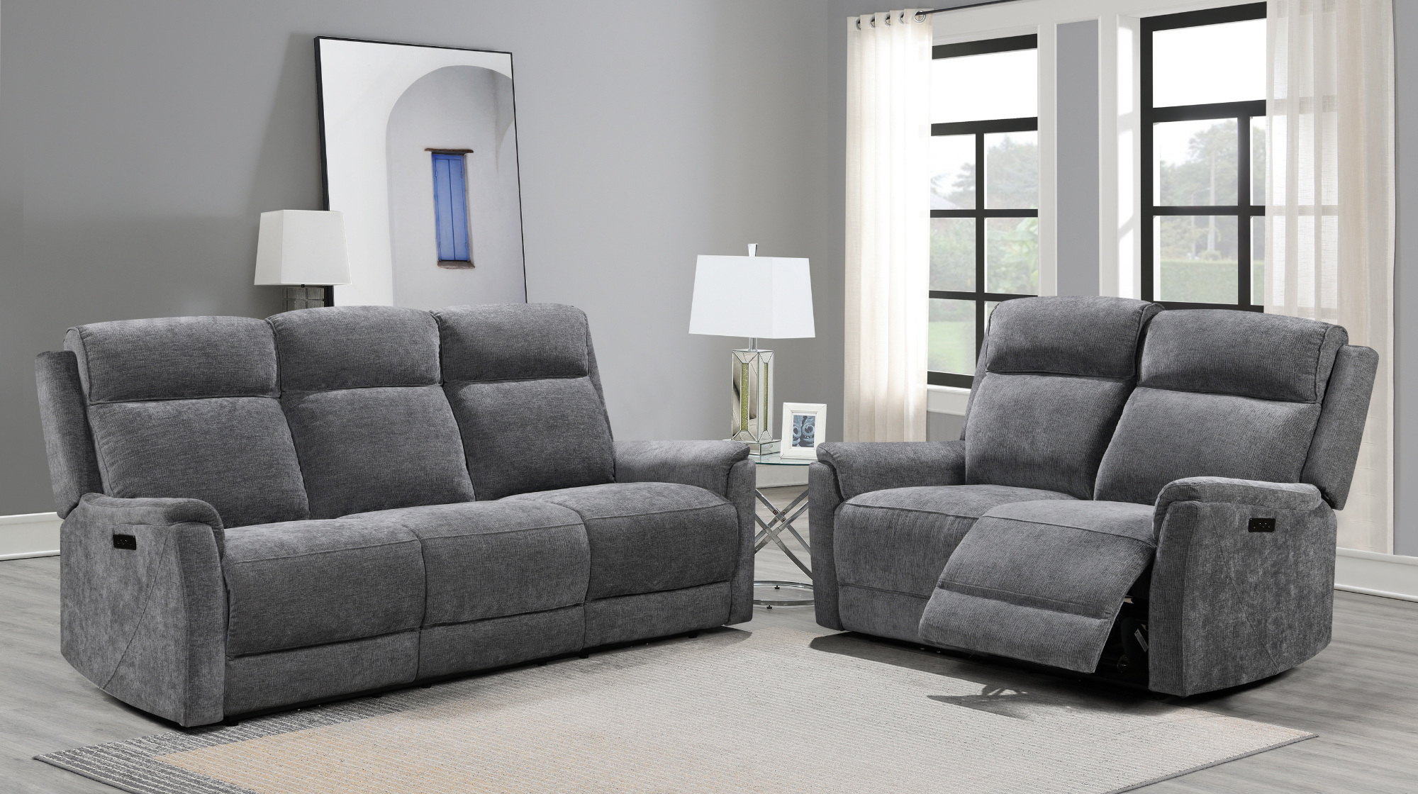 Carter 3 & 2 Seater Power Recliner Sofa Set