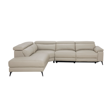 Lazio Corner Left Hand Chaise Power Recliner Sofa
