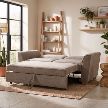 Swift Sofa Bed Oatmeal Fabric Sofa
