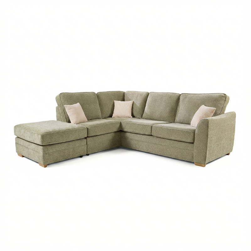 Ashton 1 Corner 2 Footstool Chaise Fabric Sofa