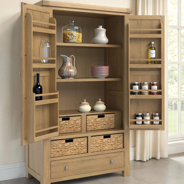 Denley Wooden Full Length Larder - Oak