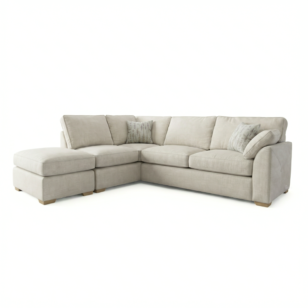 Molly 1 Corner 2 Open Ended Footstool Fabric Sofa