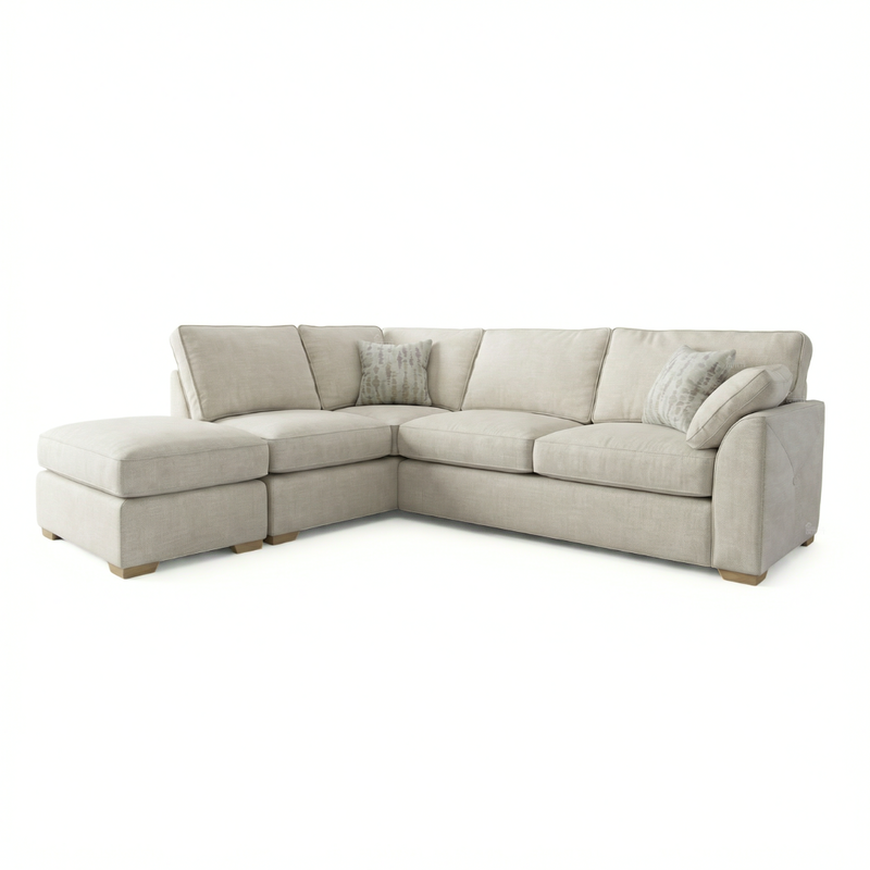 Molly 1 Corner 2 Open Ended Footstool Fabric Sofa
