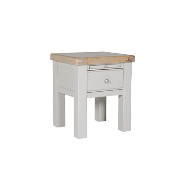 Henley Wooden Lamp / Side Table - Taupe