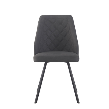 Juniper Leather Effect Grey Dining Chair