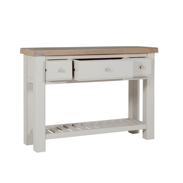 Henley Wooden 3 Drawer Console Table -Taupe
