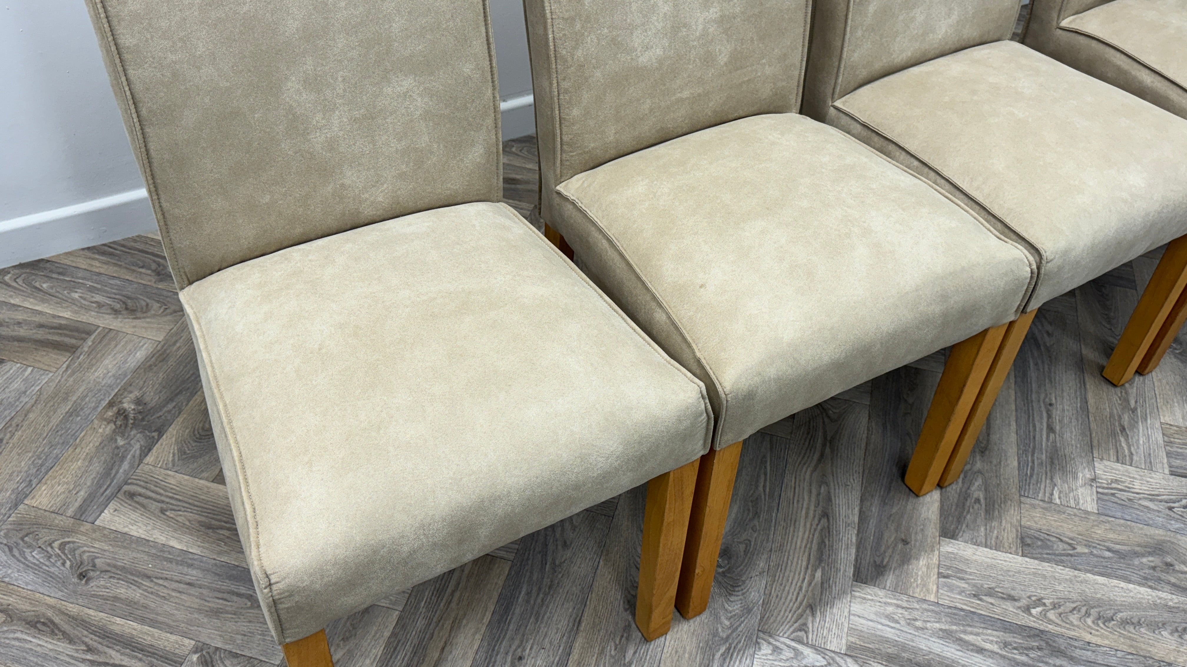 Faux Suede Dining Chairs x4