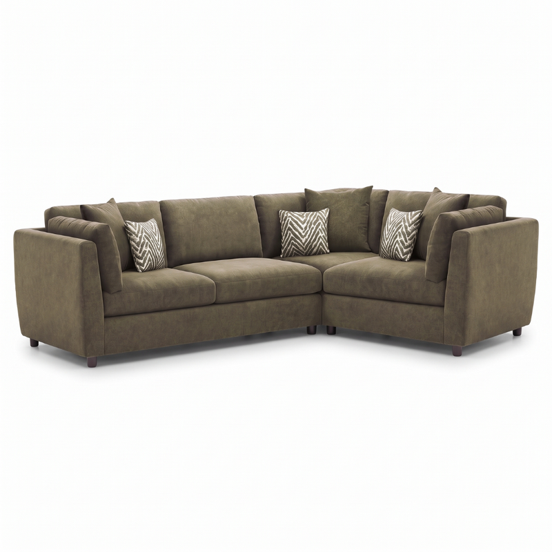 Nyla 2 Corner 1 Fabric Sofa