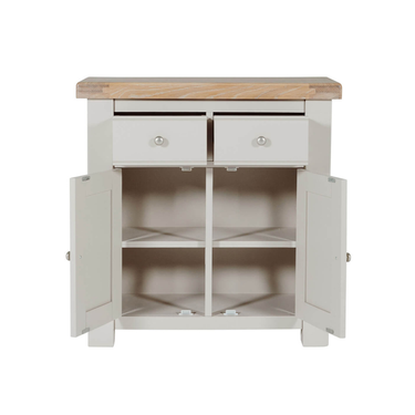 Henley Wooden 2 Drawer Sideboard Small -Taupe