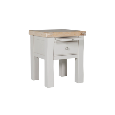 Henley Wooden Lamp / Side Table - Taupe