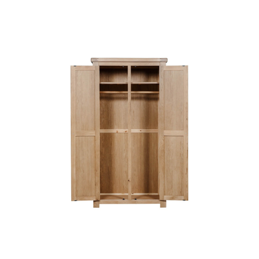 Denley Wooden Wardrobe  2 Door - Oak